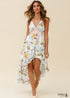 Vestido midi sexy bohemio blanco Bailey